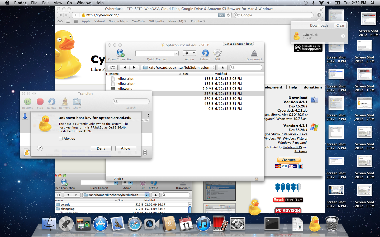 Cyberduck 8.6.3 downloading